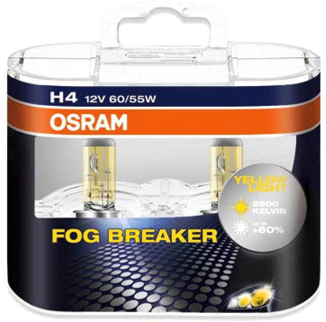 

Галогенная лампа Osram H4 Fog Breaker 2шт [62193FBR-DUOBOX]