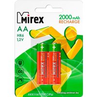 Аккумулятор Mirex AA 2000mAh 2 шт HR6-20-E2