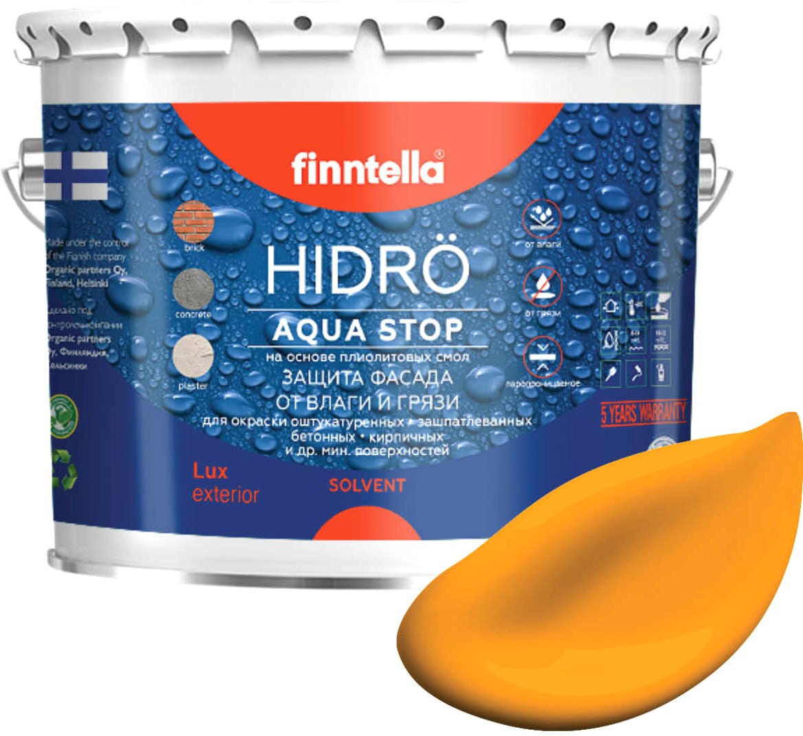 

Краска Finntella Hidro Liekki F-14-1-3-FL127 2.7 л (теплый желтый)