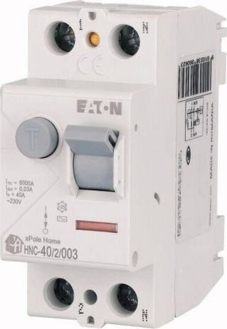 

Устройство защитного отключения Eaton HNC-40/2/003 2P 40A 6kA 30mA АC 2M 194691