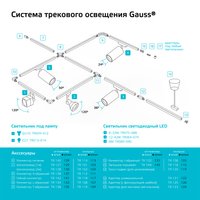 Трековый светильник Gauss TR071
