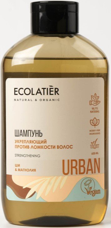 

Шампунь Ecolatier Urban против ломкости волос укрепляющий ши и магнолия 600 мл