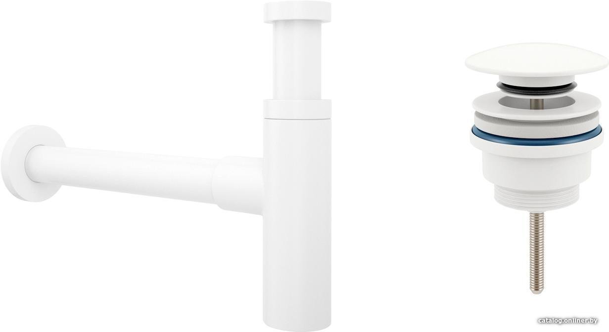 Сифон Wellsee Drainage System 182123003 (сифон, донный клапан, матовый белый)