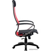 Офисное кресло Metta SU-1-BK Комплект 4, Pl тр/сечен (пластиковые ролики, красный)