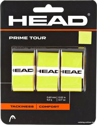 Грип для теннисной ракетки Head Prime Tour 285621 (3 шт, желтый)