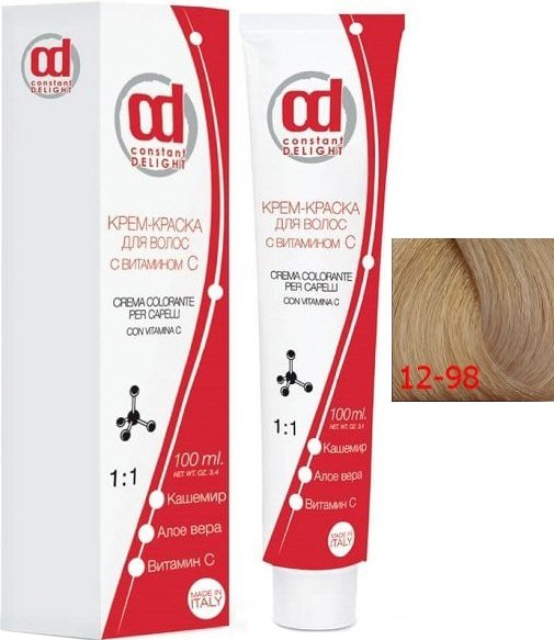 

Крем-краска для волос Constant Delight Crema Colorante 12/98 специальный блондин фиолетово-красный