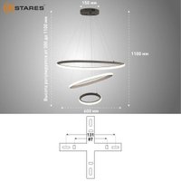 Подвесная люстра Estares Akrilika Sim 70W 3R-APP-600x1100-WHITE/CLEAR-220-IP20
