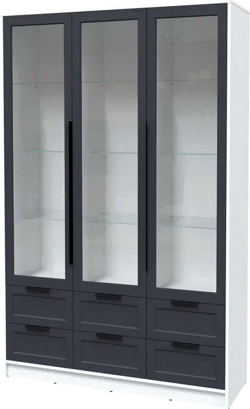 

Шкаф-витрина Интерлиния Концепт Тренд КТ-ШВ3 (белый платинум/пепел)