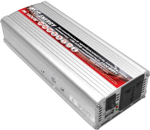 

Автомобильный инвертор AVS 12/220V IN-1500W