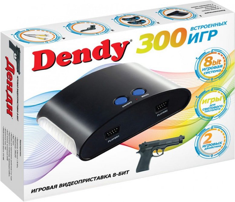 

Игровая приставка Dendy Drive (300 игр + световой пистолет)