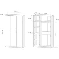Шкаф распашной Мебель-АРС Элит (белый)