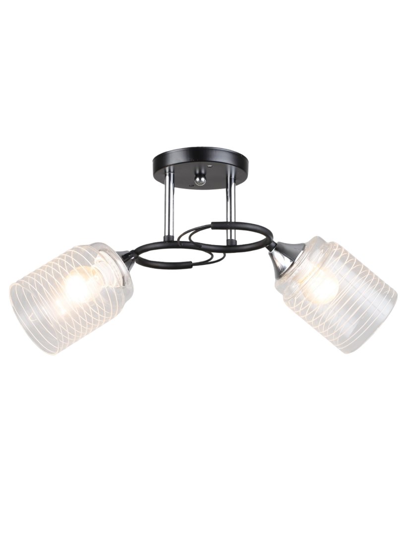 

Припотолочная люстра Aitin Pro НПБ 02-2x60-101 K2246/2 (черный/хром)