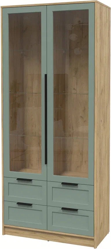 

Шкаф-витрина Интерлиния Концепт Тренд КТ-ШВ2 (дуб золотой/мята)