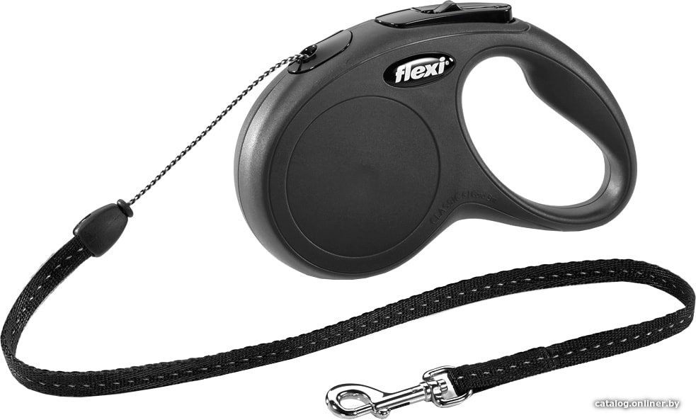 Поводок-рулетка Flexi New Classic S Cord 5 m (черный)