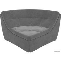 Элемент модульного дивана Лига диванов Холидей люкс 105682 (велюр, серый)