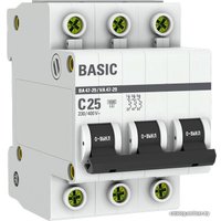 Выключатель автоматический EKF ВА 47-29 3P 25А (С) 4.5кА mcb4729-3-25C