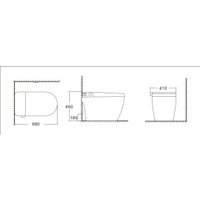 Унитаз приставной Roxen Smart Turbo 670300-02