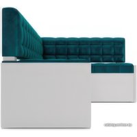 Угловой диван Мебель-АРС Ганновер правый 208x82x133 (сине-зеленый Star Velvet 43 Black Green)