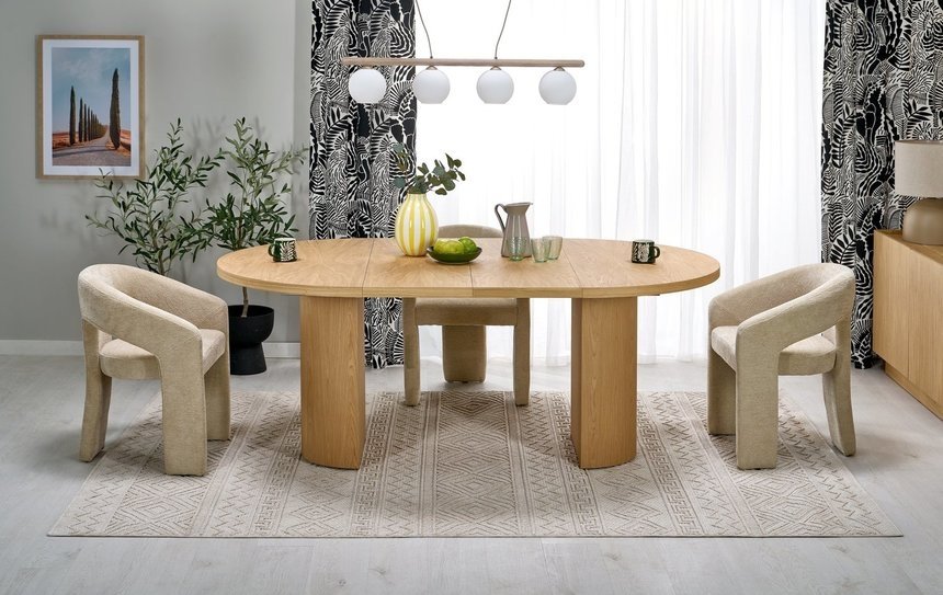 

Кухонный стол Halmar Garibaldi 120-200/120 (дуб натуральный)