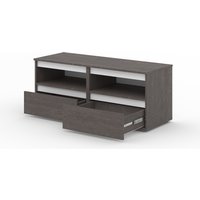 Тумба Кортекс-мебель Бари ТВ 120 2ш-2 (береза/береза/белый)