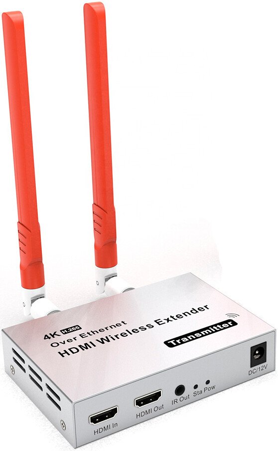 Удлинитель USBTOP Передатчик HDMI по Wi-Fi до 300 метров UltraHD 4K, активный (белый)