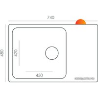 Кухонная мойка Quartz Bond 740 (уголь)