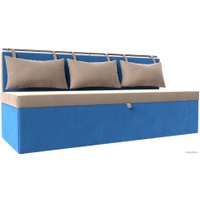 Диван Лига диванов Метро 105011 (велюр бежевый/голубой)