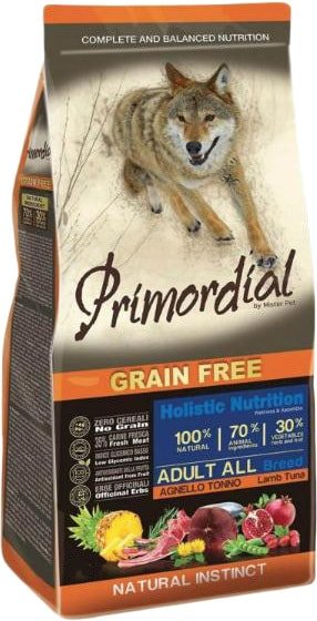 

Сухой корм для собак Primordial GF Adult Tuna & Lamb (Тунец и ягненок) 12 кг