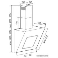 Кухонная вытяжка Ciarko Black Pearl 60