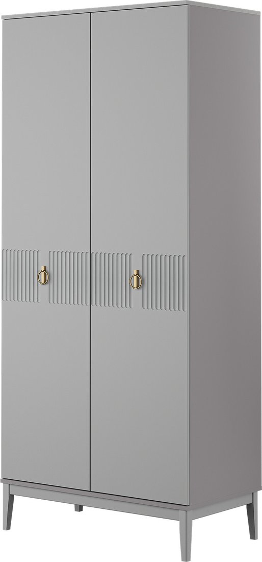 

Шкаф распашной Bravo Мебель Фарго ШР-2 (серый шифер/лак антрацит)