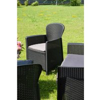 Набор садовой мебели Ipae Progarden JUN06CAN (антрацит)