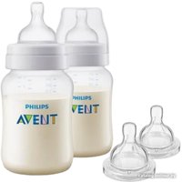 Набор бутылочек для кормления Philips Anti-Colic + Соска Anti-colic 2 шт SCS100/14 (2x260 мл)