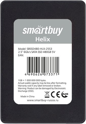 SSD SmartBuy Helix 480GB SBSSD480-HLX-25S3