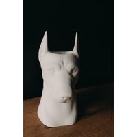 Кашпо К.РАМА Доберман (белый)