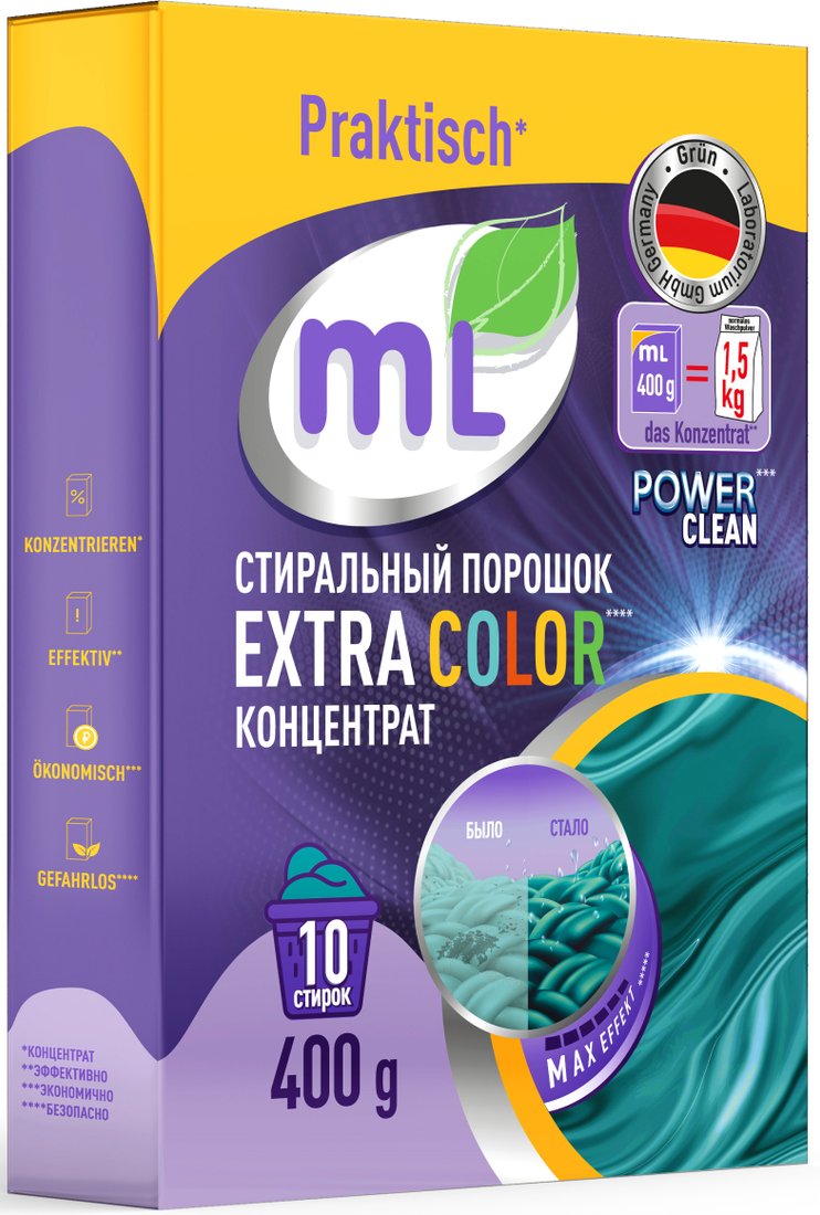 

Стиральный порошок Meine Liebe Extra Color концентрат 0.4 кг