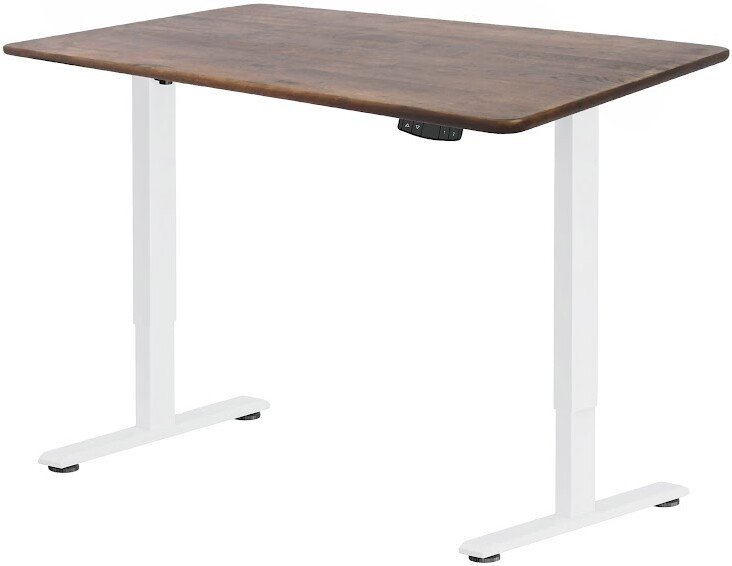 Стол с регулировкой высоты ErgoSmart Electric Desk Light 1200х600х27 мм (прямой край, дуб мореный/белый)