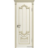 Межкомнатная дверь Юркас Эстель Люкс Александрия ДГ 90x200 (слоновая кость эмаль/золото)