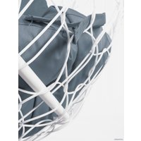 Подвесной диван M-Group Лежебока 11180109 (с белым ротангом/серая подушка)