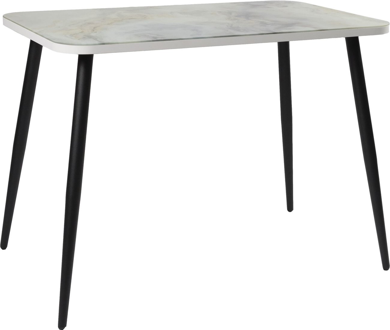 

Кухонный стол ВВР Прямоугольный (стекло с ф/п мрамор 2/черный конус)