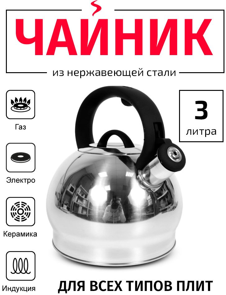 

Чайник со свистком TimA WTK250