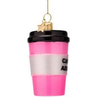 Елочная игрушка Vondels Кофейная кружка 2250326110015 (розовый)