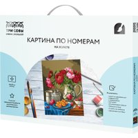 Картина по номерам Три совы Пионы КХ4050_53935