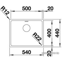 Кухонная мойка Blanco Andano 500-IF (без клапана-автомата) [518315]