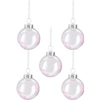 Елочная игрушка Miland Праздник в розовых оттенках НУ-4210 (30шт, 6см)