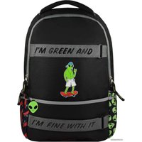 Школьный рюкзак Феникс+ Инопланетянин 59319 (черный)