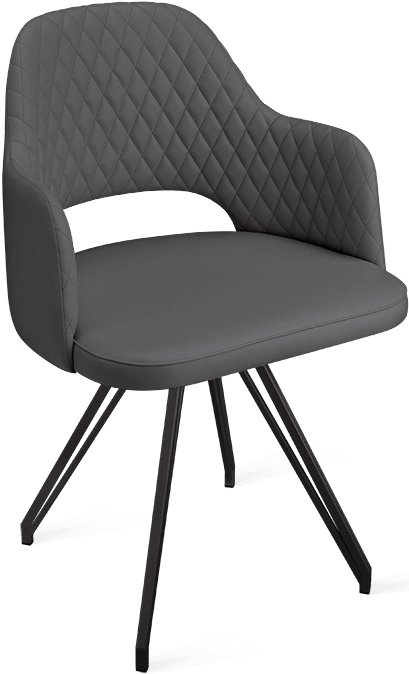

Стул Трия Калипсо К4 (черный муар/кожзам Polo Graphite)