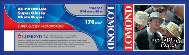 

Фотобумага Lomond XL Premium Super Glossy 914 мм х 30 м 170 г/м2 1201022