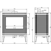 Свободностоящая печь-камин Invicta Kazan Antracyt 6104-44