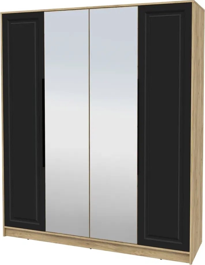 

Шкаф распашной Интерлиния Концепт КТ-Ш4з Деко (дуб золотой/черный)