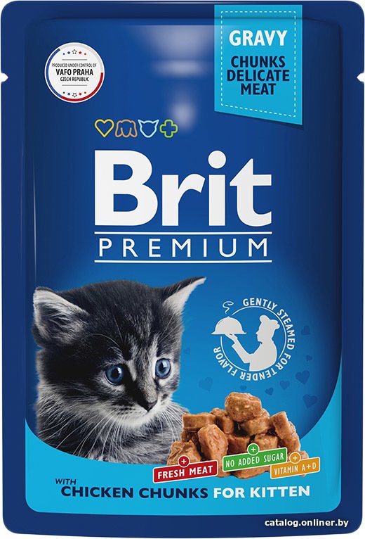 Пресервы Brit Premium для котят цыпленок в соусе 85 г